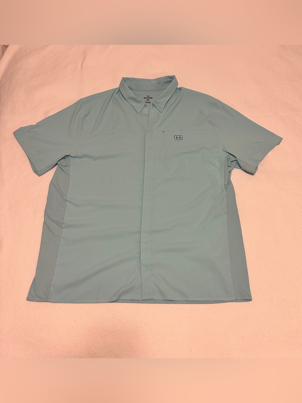 Under Armour Men's Light Blue Short Sleeve Performance Polo 3XL